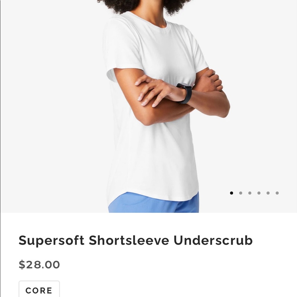 Figs underscrub white t shirt.
